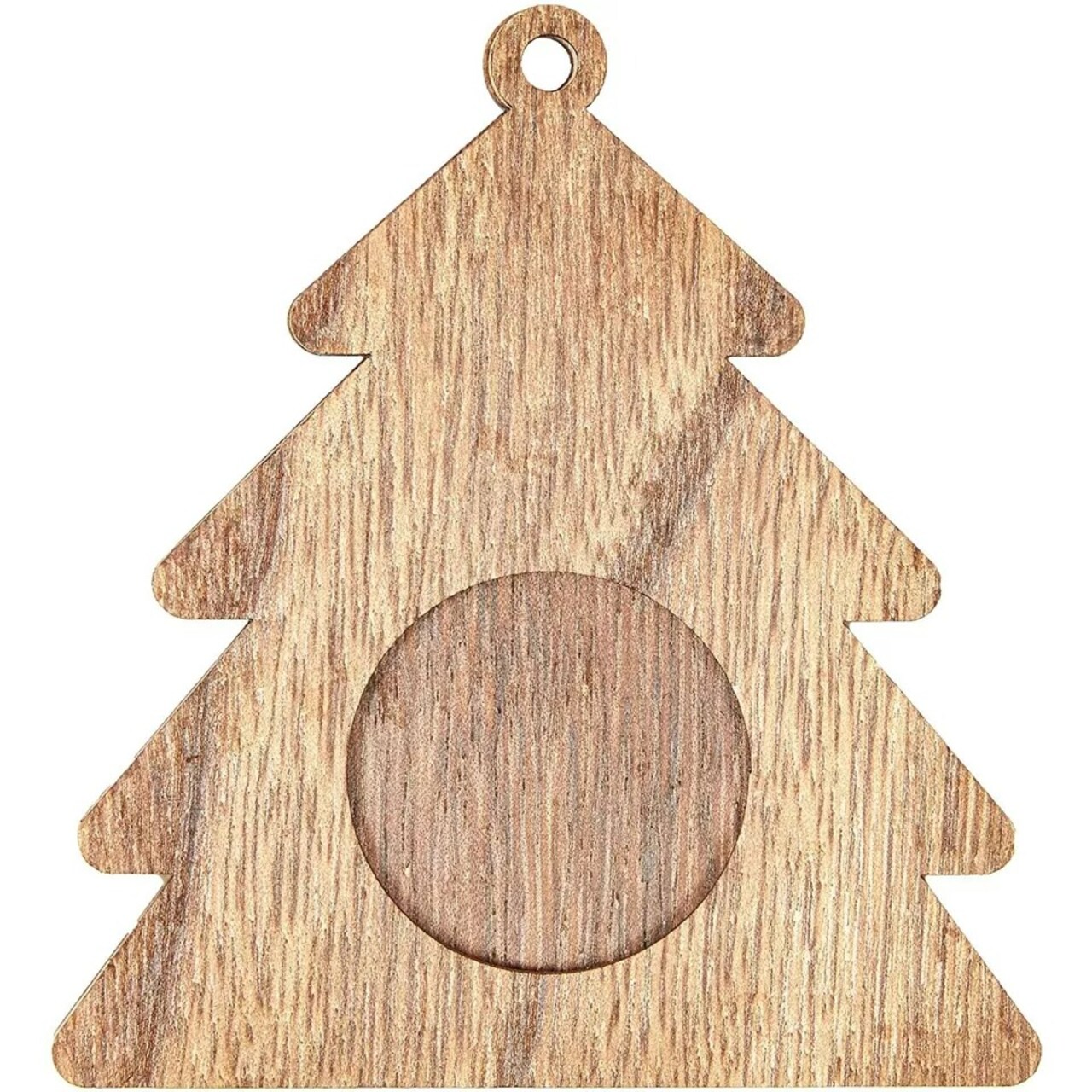 6 Pack Christmas Photo Ornaments, Unfinished Picture Frames Tree Hanging Decor